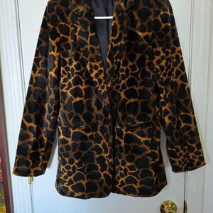 Animal print blazer